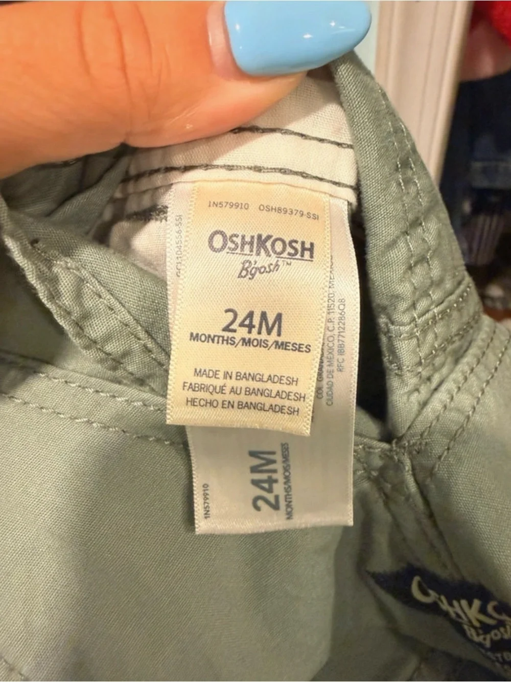 OshKosh B'gosh Light Sage Green Kids Overalls